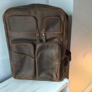 Handmade Vintage Leather Laptop Backpack by Tiding